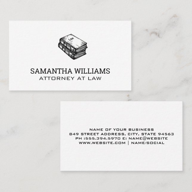 Law Book Business Card (Front/Back)