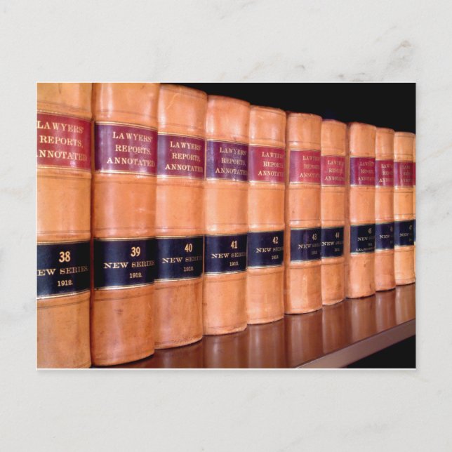 Law Books Postcard (Front)
