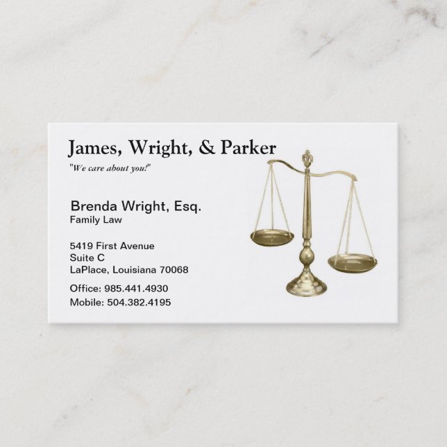 Law Business Card (Front)