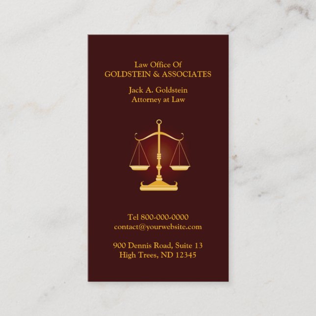 Law Business Card (Front)