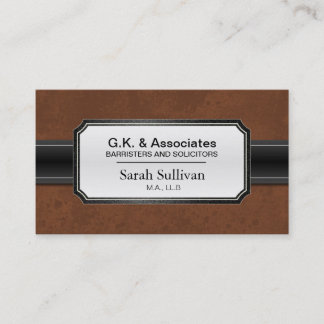Law Business Card - Black Stylish Lawyer Attorney