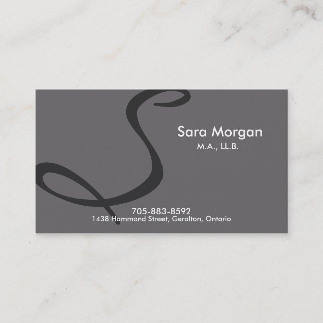 Law Business Card - Monogram (Front)