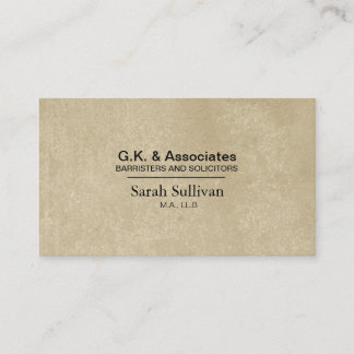 Law Business Card - Simple Texture Lawyer Attorney