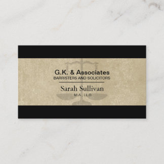 Law Business Card - Simple Texture Lawyer Attorney