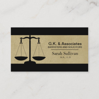 Law Business Card - Simple Texture Lawyer Attorney