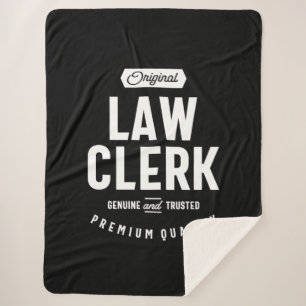 Law Clerk Job Title Gift Sherpa Blanket
