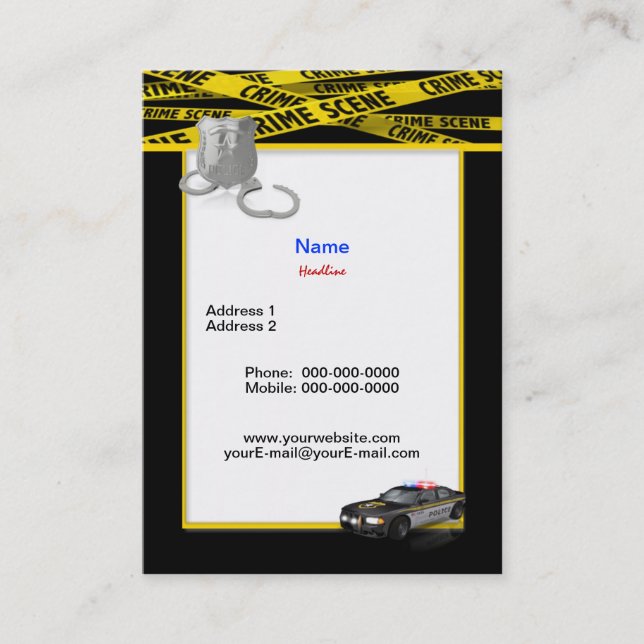 Law Enforcement Business Card (Front)