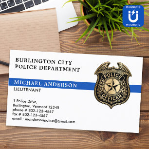 Law Enforcement Custom Logo Badge Police Officer Magnetic Business Card