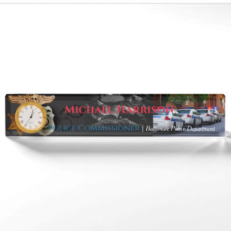 Law Enforcement Department Pride Custom Acrylic Nameplate