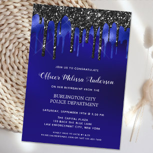 Law Enforcement Elegant Police Retirement Invitation