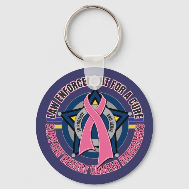 Law Enforcement For A Cure Breast Cancer Key Ring (Front)