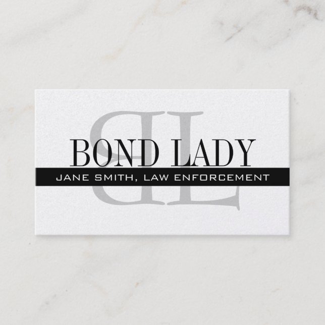Law Enforcement Monogram Logo Business Card (Front)