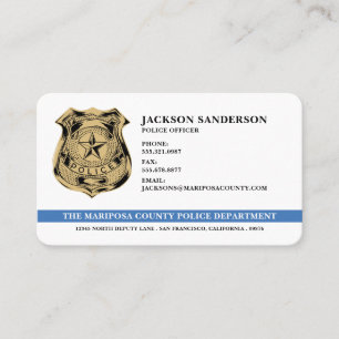 Law Enforcement Officer Logo Police Department Business Card
