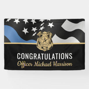 Law Enforcement Officer Police Academy Graduation Banner