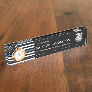 Law Enforcement Officer Police Department Logo Nameplate