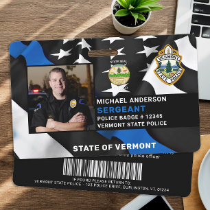 Law Enforcement Personalised Photo Logo Police ID Badge