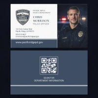 Law Enforcement Photo QR Code Police Business Card