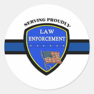 Law Enforcement Police   Classic Round Sticker