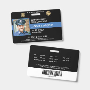 Law Enforcement Police Department Employee ID Badge