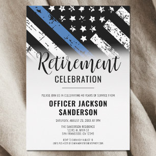 Law Enforcement Police Department Retirement Party Invitation