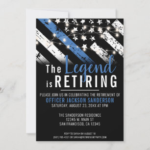 Law Enforcement Police Department Retirement Party Invitation