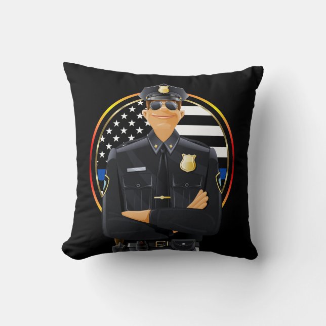 Law Enforcement Police Officer Cushion (Front)