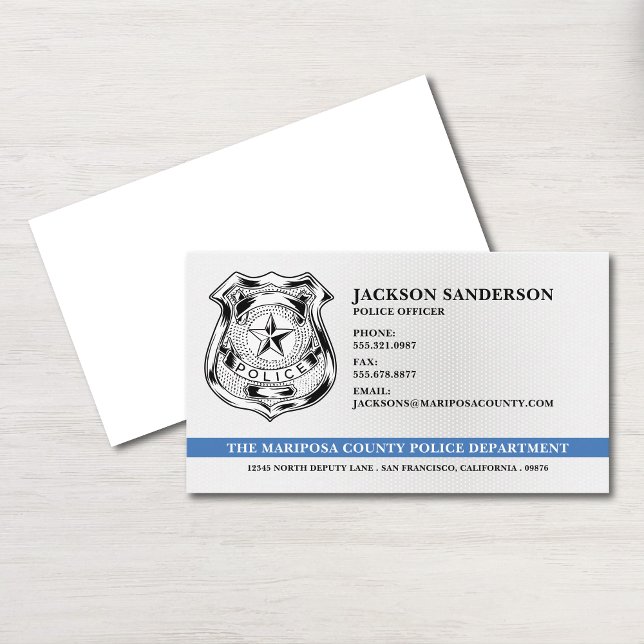 Law Enforcement Police Officer Department Logo Business Card (Law Enforcement Police Officer Department Logo Business Card)