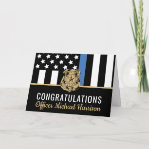 Law Enforcement Police Officer Graduation Card