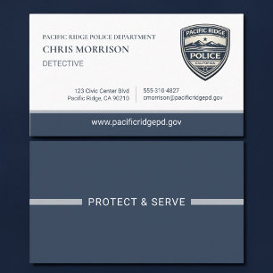 Law Enforcement Police Officer Logo Business Card