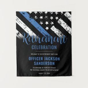 Law Enforcement Police Retirement Party Welcome Tapestry