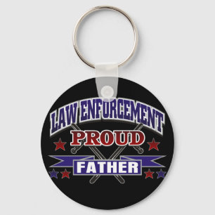 Law Enforcement Proud Father Key Ring