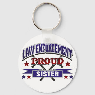 Law Enforcement Proud Sister Key Ring