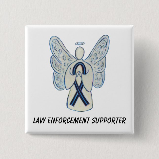 Law Enforcement Supporter Awareness Ribbon Pins (Front)
