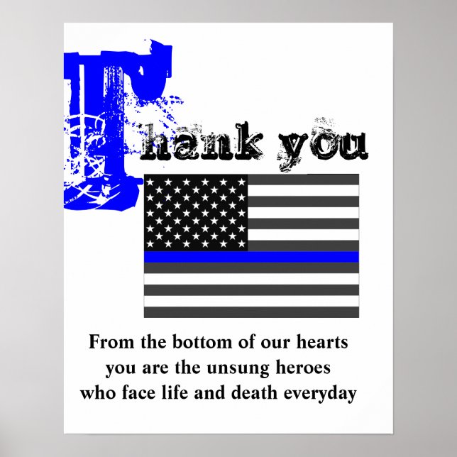 LAW ENFORCEMENT THANK YOU POSTER (Front)