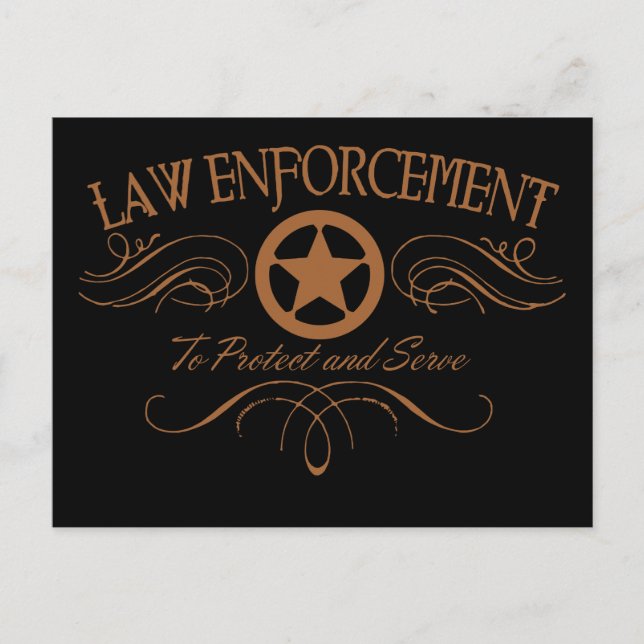Law Enforcement Western Postcard (Front)