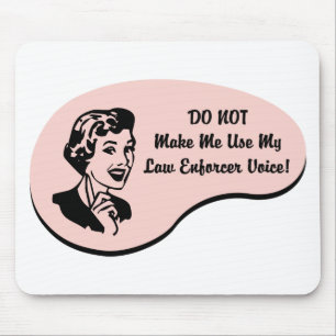 Law Enforcer Voice Mouse Pad