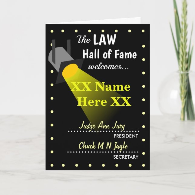 Law Exams | Congratulations | Lawyer Personalise Holiday Card (Front)