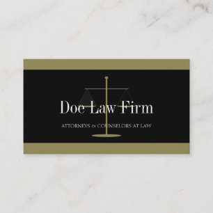 Law Firm Gold/Black Banner Business Card