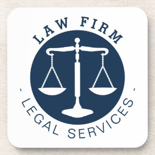 Law Firm Legal Services Deep Blue Coaster