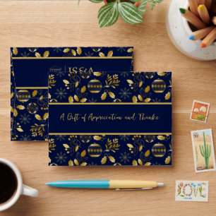 Law Firm Monogram Logo Holiday Gift Card Envelope