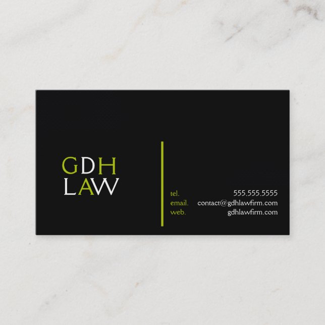 Law Firm Office Lawyer Professional Business Card (Front)