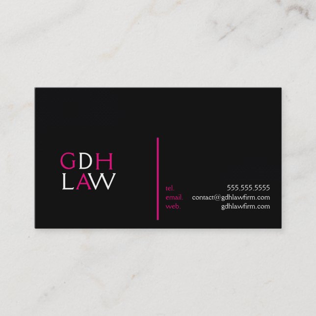 Law Firm Office Lawyer Professional Business Card (Front)