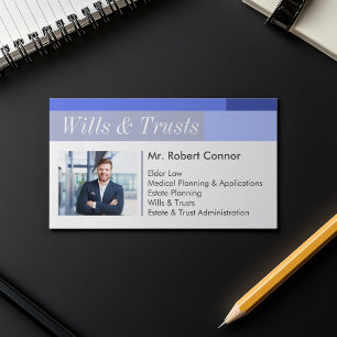 Law Firm Wills & Trusts Attorney At Law Advisor Business Card