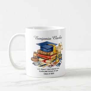 🎓Law Graduate Custom Name & Degree Coffee Mug