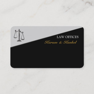 Law Half Geometric Modern Justice Scale Legal Business Card