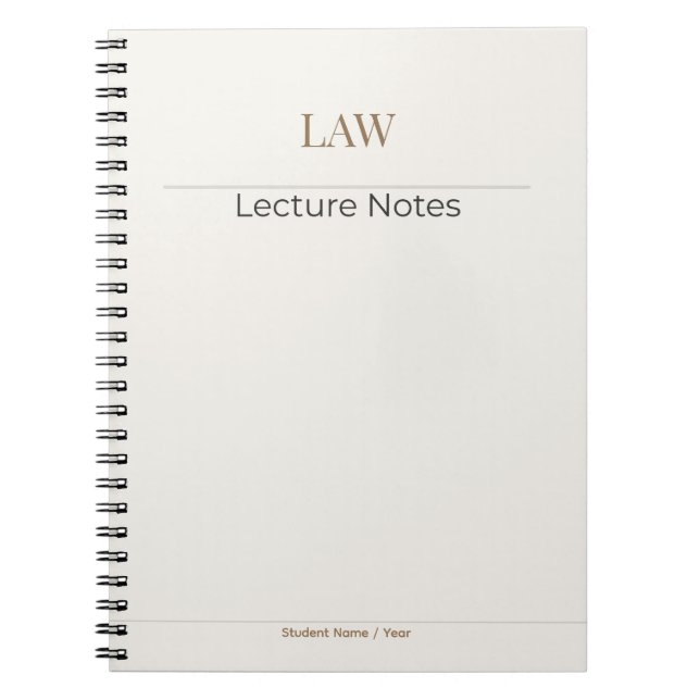 Law Notebook – Minimal Academic Edition (Front)