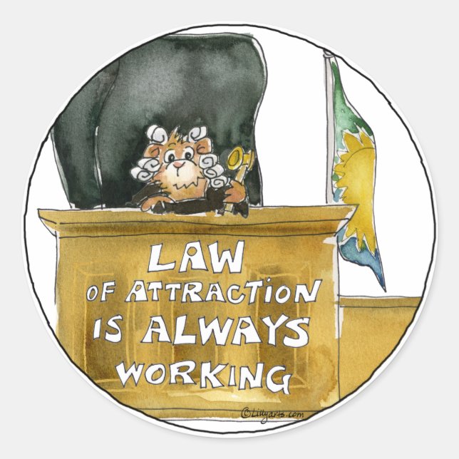 Law of Attraction Always Working Stickers (Front)