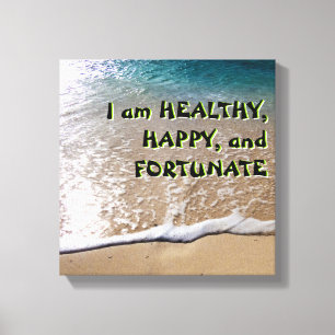 Law of Attraction Beach Canvas Print