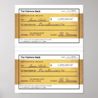 Law of Attraction Blank Printable Gold Check