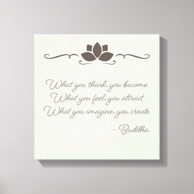 Law of Attraction Buddha Wall Art Canvas (Front)